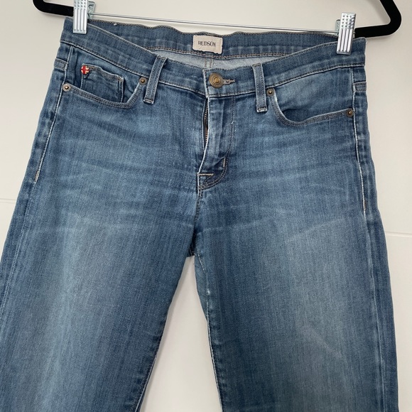 Hudson Jeans blue denim pants low rise straight leg skinny fit classic trendy 27 - Picture 9 of 15